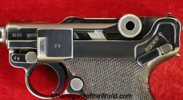 Luger, P.08, Mauser, 42-1940, 9mm, German, WWII, Matching Magazine, Matching Mag, Germany, WW2, Handgun, Pistol, C&R, Collectible, 42, 1940, P08, P 08