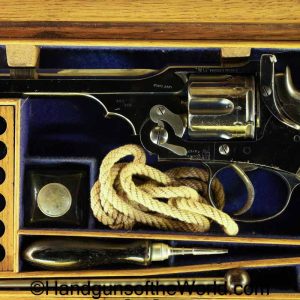 Webley, WG Target Model, .450, .455, with English Oak Case, with Provenance, Handgun, Revolver, C&R, Collectible, WG, Target, Model, 455, 450, Cased