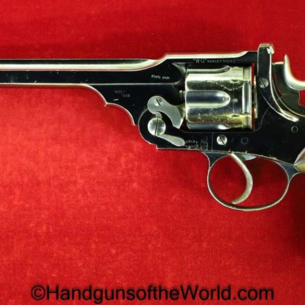 Webley, WG Target Model, .450, .455, with English Oak Case, with Provenance, Handgun, Revolver, C&R, Collectible, WG, Target, Model, 455, 450, Cased