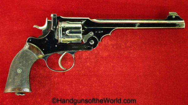 Webley, WG Target Model, .450, .455, with English Oak Case, with Provenance, Handgun, Revolver, C&R, Collectible, WG, Target, Model, 455, 450, Cased