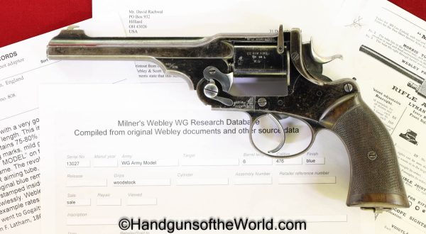 Webley, WG Army Model, .455, .476, .22 Conversion Tube, 22, .22, Conversion, Tube, WG, Army Model, Handgun, Revolver, C&R, Collectible, English, British