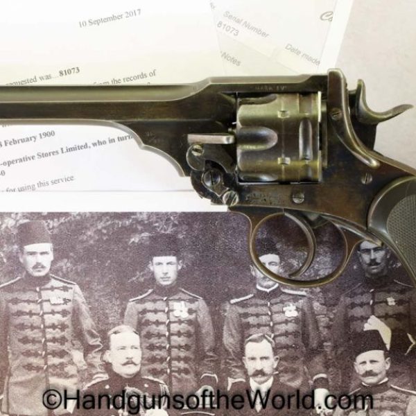 Webley, Mark IV, .455, .476, Boer War, Provenance, 455, 476, Handgun, Revolver, C&R, Collectible, 1900, Mark 4, English, British, 6", 6, Inch, Mk4, MkIV