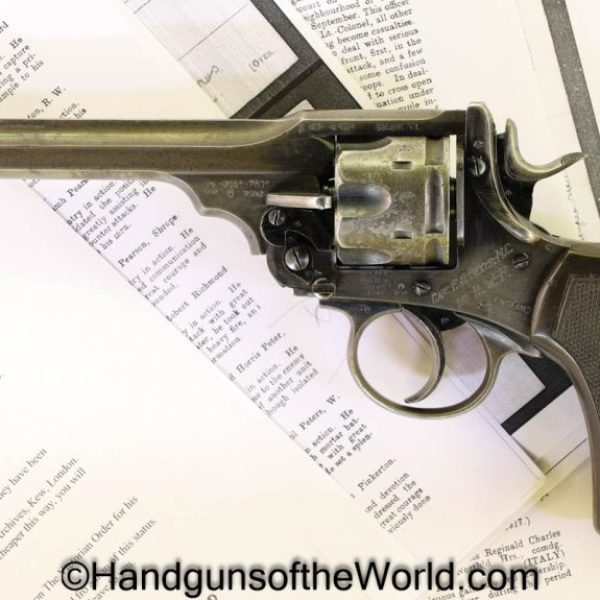 Webley, Mark VI, Service Revolver, .45acp, Inscribed, with Provenance, 1916, Handgun, Revolver, C&R, Collectible, 45, .45, Mark 6, British, English, WWI, WW1