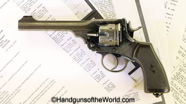 Webley, Mark VI, Service Revolver, .45acp, Inscribed, with Provenance, 1916, Handgun, Revolver, C&R, Collectible, 45, .45, Mark 6, British, English, WWI, WW1