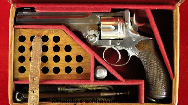 Webley, Model 1892, .455, Inscribed, with Travelers Case, Cased, with Case, with Provenance, Handgun, Revolver, C&R, Collectible, 455, 1892, British, English