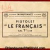 Manufrance, LeFrancais, 7.65mm, Mint, in Box, with Box, Handgun, Pistol, C&R, Collectible, France, French, Le Francais, Boxed, 7.65, 32, .32, acp, auto