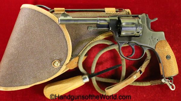 Russian, 1895, Nagant, Revolver, 7.62mm, Dated, 1933, with Holster, Handgun, C&R, Collectible, Russia, Soviet, USSR, Soviet Union, Rig, Hand gun, 7.62