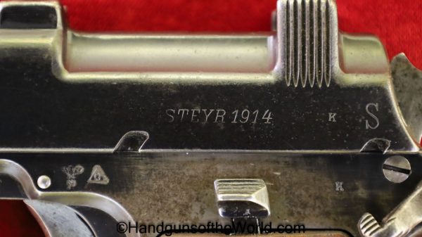 Steyr, Hahn, 1911, 9mm Parabellum, German, WWII, Police, Reissue, Germany, WW2, Steyr Hahn, 1912, 9mm, Handgun, Pistol, C&R, Collectible, E/L, Conversion