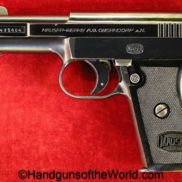 Mauser, 1910/34, 6.35mm, with Black Grips, 1910, 1934, German, Germany, Black Grip, Handgun, Pistol, C&R, Collectible, 6.35, 25, .25, acp, auto, Pocket