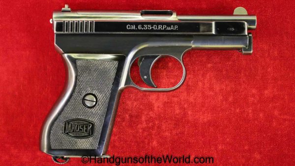 Mauser, 1910/34, 6.35mm, with Black Grips, 1910, 1934, German, Germany, Black Grip, Handgun, Pistol, C&R, Collectible, 6.35, 25, .25, acp, auto, Pocket