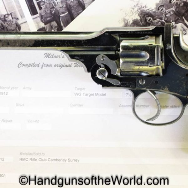 Webley, WG Target Model, .455, Inscribed, with Provenance, 455, WG, Target Model, Handgun, Revolver, C&R, Collectible, English, British, General, Bucknall