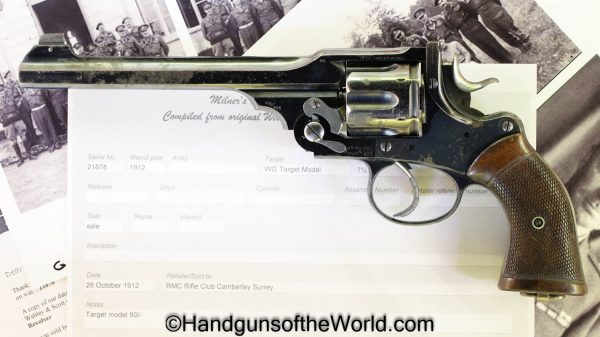 Webley, WG Target Model, .455, Inscribed, with Provenance, 455, WG, Target Model, Handgun, Revolver, C&R, Collectible, English, British, General, Bucknall