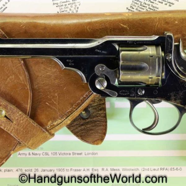 Webley, WG Army Model, .476, with Provenance, 476, 455, .455, WG, Army Model, Handgun, Revolver, C&R, Collectible, British, Arthur Hyde Frasier, English