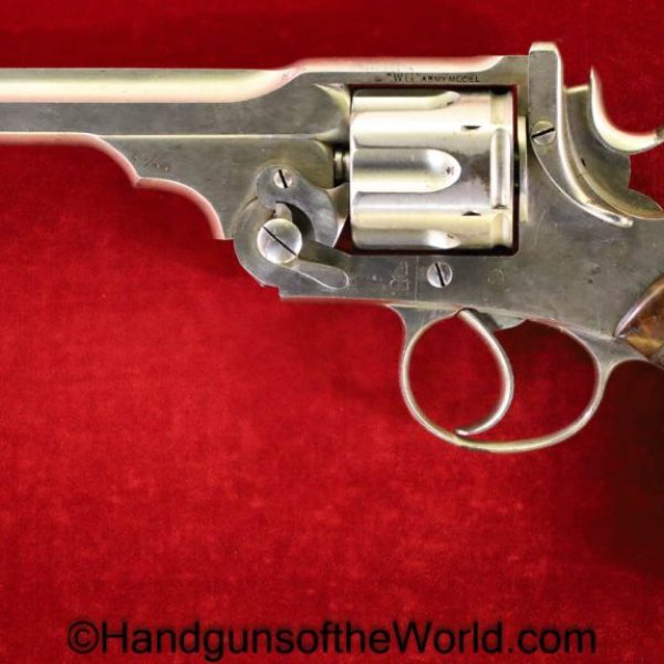 .455, Britain, British, C&R, Cased, england, english, general, Handgun, Nickel, Nickel Finish, Revolver, UK, United Kingdom, Webley, WG, with case