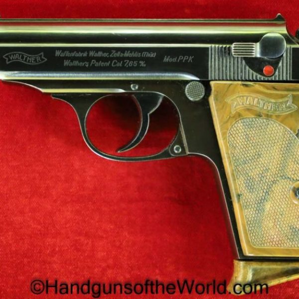 Walther, PPk, 7.65mm, 4th, SS Contract, 2 Matching Magazines, Theuermann Holster, Rig, Handgun, Pistol, C&R, Collectible, German, Germany, 2 Matching Mags