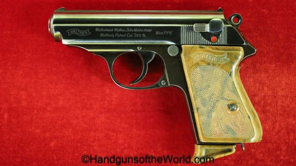 Walther, PPk, 7.65mm, 4th, SS Contract, 2 Matching Magazines, Theuermann Holster, Rig, Handgun, Pistol, C&R, Collectible, German, Germany, 2 Matching Mags