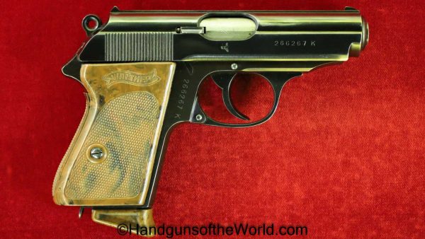 Walther, PPk, 7.65mm, 4th, SS Contract, 2 Matching Magazines, Theuermann Holster, Rig, Handgun, Pistol, C&R, Collectible, German, Germany, 2 Matching Mags