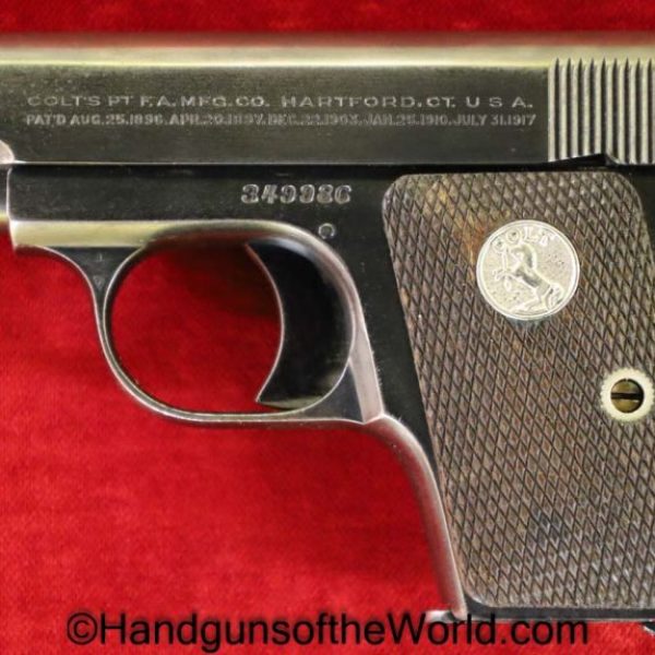 Colt, 1908, .25, 1925, Handgun, Pistol, C&R, Collectible, VP, Vest Pocket, 25, acp, auto, 6.35, 6.35mm, Hand gun, American, Americana, America, USA