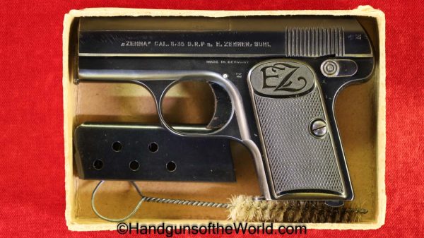 Zehner, Zehna, 6.35mm, with Box, Boxed, German, Germany, Handgun, Pistol, C&R, Collectible, VP, Vest Pocket, 6.35, 25, .25, acp, auto, Hand gun