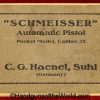 Haenel Schmeisser, Model 1, 6.35mm, with Box, Boxed, German, Germany, Handgun, Pistol, C&R, Collectible, Model I, Haenel, 6.35, 25, .25, acp, auto, Hand gun