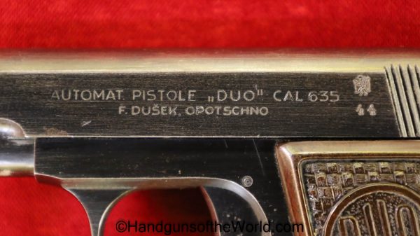 CZ, Duo, 6.35mm, Czech, Dated, 1944, Outstanding, Czechoslovakia, Handgun, Pistol, C&R, Collectible, VP, Vest Pocket, 6.35, 25, .25, acp, auto, WWII, WW2