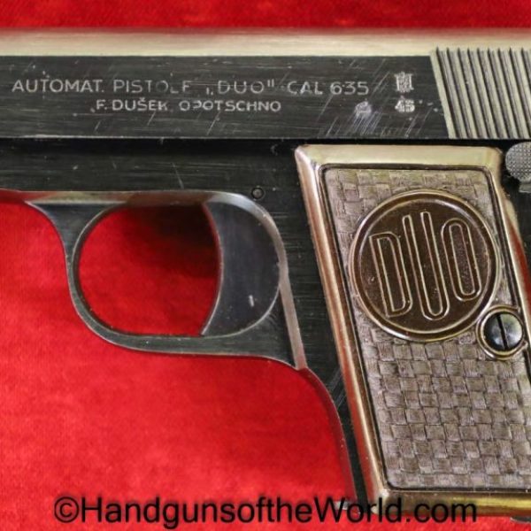 CZ, Duo, 6.35mm, Czech, Dated, 1945, Outstanding, Czechoslovakia, Handgun, Pistol, C&R, Collectible, VP, Vest Pocket, 6.35, 25, .25, acp, auto, Hand gun