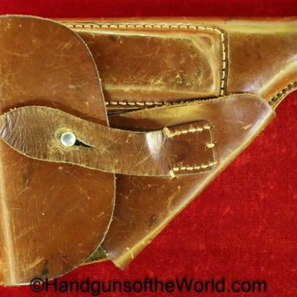 FN, Browning, 1922, Holster, WWII, Era, Brown, Leather, breakaway, unmarked, Break away, Original, Collectible, Handgun, Pistol, Hand gun, WW2