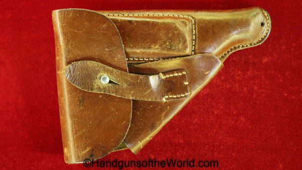 FN, Browning, 1922, Holster, WWII, Era, Brown, Leather, breakaway, unmarked, Break away, Original, Collectible, Handgun, Pistol, Hand gun, WW2