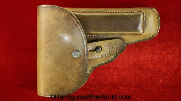 CZ-27, Holster, Dated, 1942, German, WWII, WW2, Germany, CZ, 27, CZ27, CZ 27, Leather, Original, Collectible, Czech, Czechoslovakia, WaA76, WaA 76