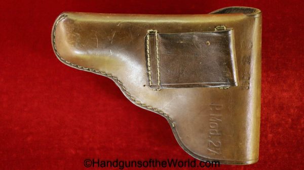 CZ-27, Holster, Dated, 1942, German, WWII, WW2, Germany, CZ, 27, CZ27, CZ 27, Leather, Original, Collectible, Czech, Czechoslovakia, WaA76, WaA 76