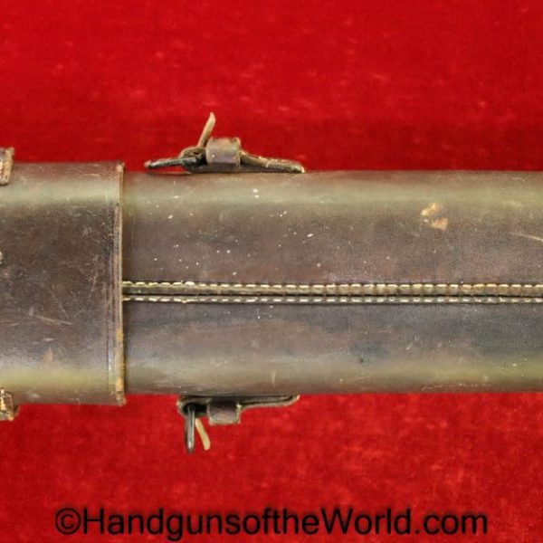 German, Sniper Scope, Case, Scope Case, Sniper, Scope, Brown, leather, Akah, retailer marked, Original, Germany, Collectible, Rifle, Longarm, Carbine