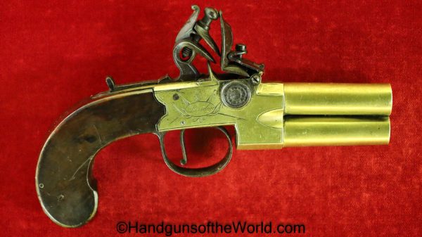 Wheeler, Flintlock, Over & Under, Double Barrel, Boot, Pistols, .44, Pair, 44, Handgun, Pistol, Antique, London, Non-FFL, Non FFL, English, British, O/U