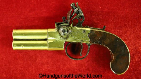 Wheeler, Flintlock, Over & Under, Double Barrel, Boot, Pistols, .44, Pair, 44, Handgun, Pistol, Antique, London, Non-FFL, Non FFL, English, British, O/U