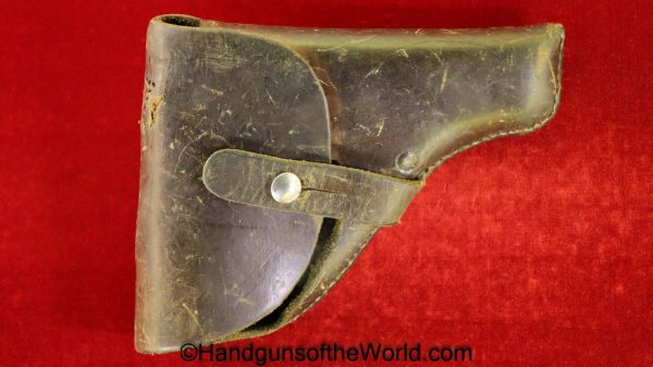 French, Ruby, Pattern, Holster, Ruby Pattern, brown, leather, 7 shot, Original, Collectible, Period, France, Handgun, Pistol, Pistols, Hand gun