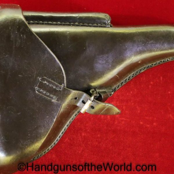 Luger, P.08, Holster, Dated, 1941, German, WWII, WW2, Germany, Handgun, Pistol, P08, P 08, P-08, Dark brown, leather, JKH41, WaA286, 41, jkh, WaA 286