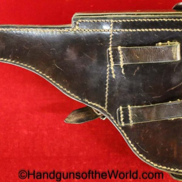 Luger, P.08, Holster, Dated, 1939, Brown, leather, hard shell, Fr. Offermann & Sohne-Bensberg, WaA727, German, Germany, Original, Collectible, P08, WWII, WW2