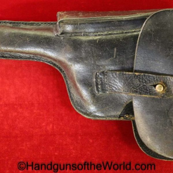 Luger, Holster, Left Hand, Left Handed, Left, Hand, Handed, brown, leather, 4 3/4", barrel, 4.75", Inch, 4.75, 4 3/4, Original, Collectible, Handgun, Pistol