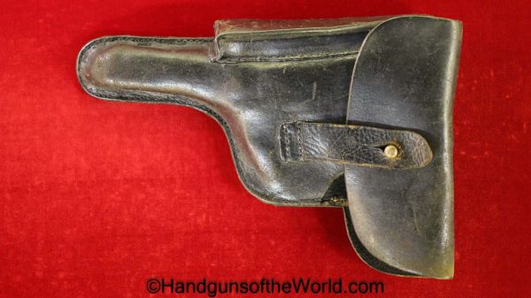 Luger, Holster, Left Hand, Left Handed, Left, Hand, Handed, brown, leather, 4 3/4", barrel, 4.75", Inch, 4.75, 4 3/4, Original, Collectible, Handgun, Pistol