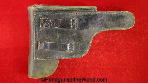 Luger, Holster, Left Hand, Left Handed, Left, Hand, Handed, brown, leather, 4 3/4", barrel, 4.75", Inch, 4.75, 4 3/4, Original, Collectible, Handgun, Pistol