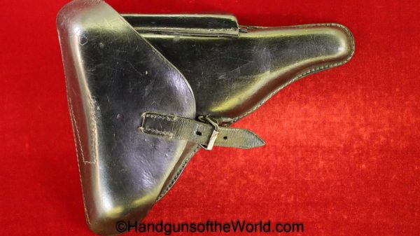 Luger, P.08, Holster, Dated, 1942, German, WWII, WW2, Black, leather, hard shell, dla42, WaA195, 42, dla, dla 42, Original, Collectible, Germany, P08, P 08