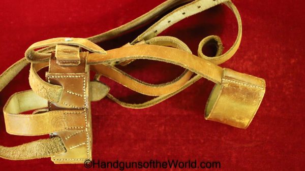 Mauser, 1896, 1930, Broomhandle, Shoulder Stock, Harness, C96, Original, Collectible, Brown, leather, Waffenfabrik Schork-Munichen, German, Germany