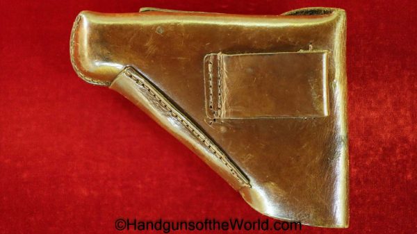 Mauser, HSc, Holster, Dated, 1942, Brown, Leather, Breakaway, Akah, Oakleaf, WaA938, Original, Collectible, WaA 938, German, Germany, WWII, WW2, 42