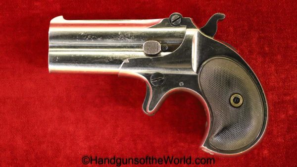 Remington, Double Derringer, .41RF, 41, .41, Handgun, Derringer, Antique, Non-FFL, Non FFL, Collectible, Hand gun, Over Under, O/U, Over and Under, Nickel