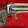 Remington, Double Derringer, .41RF, 41, .41, Handgun, Derringer, Antique, Non-FFL, Non FFL, Collectible, Hand gun, Over Under, O/U, Over and Under, Nickel