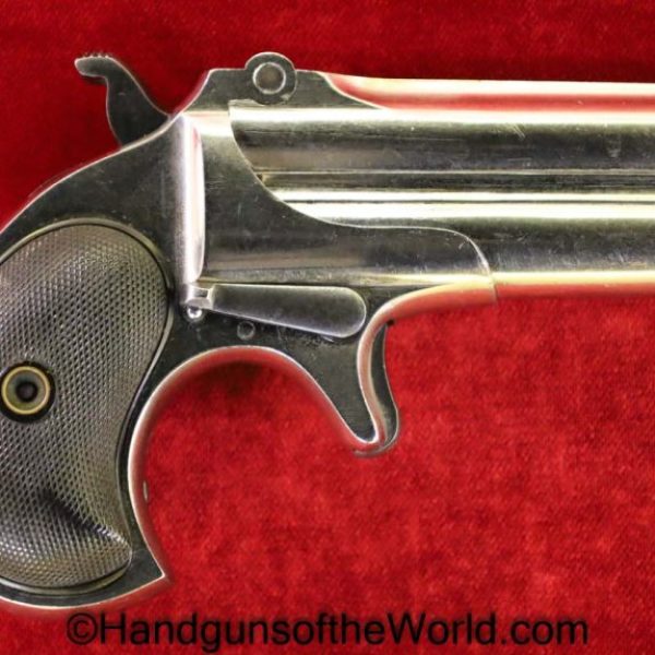 Remington, Double Derringer, .41RF, 41, .41, Handgun, Derringer, Antique, Non-FFL, Non FFL, Collectible, Hand gun, Over Under, O/U, Over and Under, Nickel