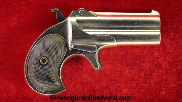 Remington, Double Derringer, .41RF, 41, .41, Handgun, Derringer, Antique, Non-FFL, Non FFL, Collectible, Hand gun, Over Under, O/U, Over and Under, Nickel