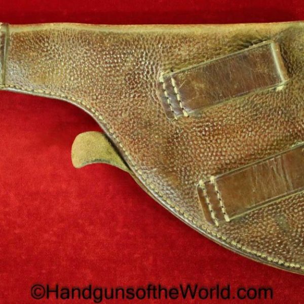 Swedish, 1887, Nagant, Revolver, Holster, Brown, leather, pebble grain, Original, Collectible, Handgun, Hand gun, Sweden, Pebblegrain, Vintage, Real