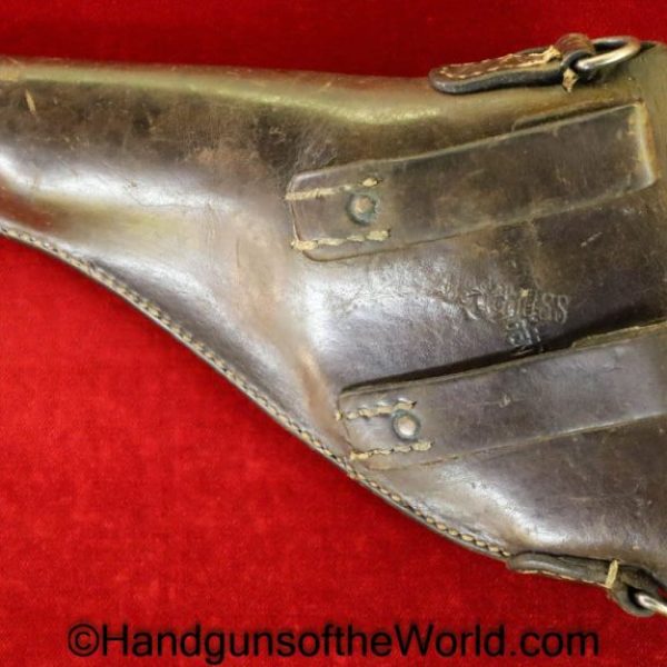 Swiss, 1929, Bern, Revolver, Holster, Brown, leather, dated, 1942, Original, Collectible, Switzerland, 1882, 1882/29, Handgun, Hand gun, WWII, WW2