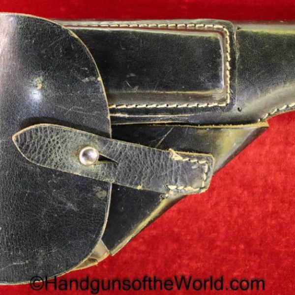 Walther, PP, Holster, WWII, Era, Black, leather, break away, Original, Collectible, WW2, German, Germany, Handgun, Pistol, Hand gun, Breakaway, Unmarked