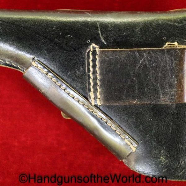 Walther, PP, Holster, WWII, Era, Black, leather, break away, Original, Collectible, WW2, German, Germany, Handgun, Pistol, Hand gun, Breakaway, Unmarked